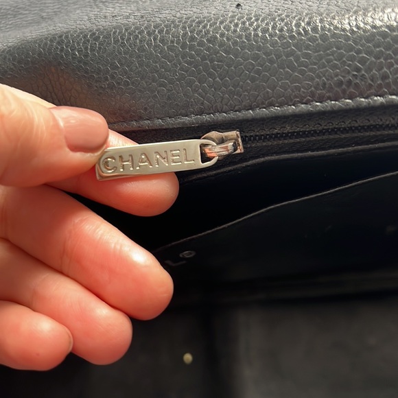 CHANEL JUMBO CAVIAR SINGLE FLAP BAG black silver - Picture 15 of 17